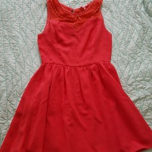 Modcloth orange dress with beaded collar